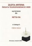 Netia wyróżniona w konkursie Złote Anteny Świata Telekomunikacji