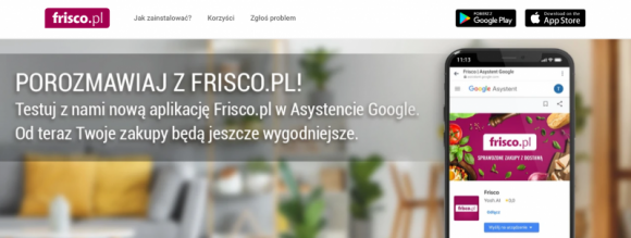 Nowa jakość w e-grocery. Zakupy na Frisco.pl z Asystentem Google BIZNES, Handel - Wystartowała testowa wersja nowej funkcji Asystenta Google, umożliwiająca głosowe składanie zamówień na Frisco.pl To jedno z pierwszych takich wdrożeń w branży e-grocery na świecie.