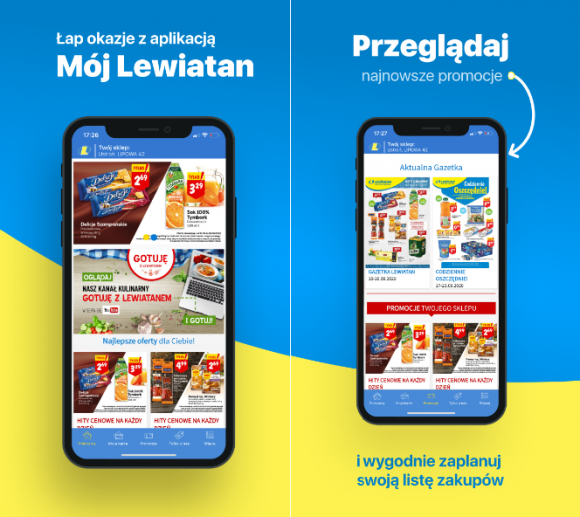 Lewiatan startuje z aplikacją lojalnościową „Mój Lewiatan” BIZNES, Handel - PSH Lewiatan uruchamia własną aplikację mobilną dla swoich klientów. „Mój Lewiatan” umożliwi im m.in. dostęp do informacji na temat aktualnych promocji, wgląd do autorskich przepisów z kanału “Gotuj z Lewiatanem”.