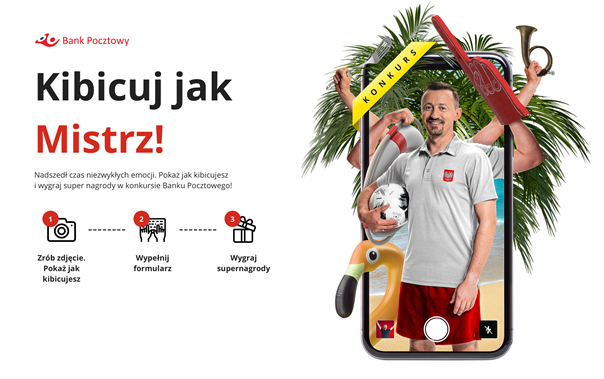 Konkurs fotograficzny Kibicuj jak Mistrz – Zrób zdjęcie jak kibicujesz w czasie EURO 2020 i wygraj z Bankiem Pocztowym Najlepsze zdjęcia wybierze m.in. Adam Małysz